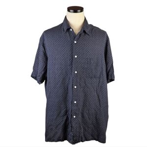 Tasso Elba Island Silk and Linen Blend Casual Lightweight Button Down Shirt XXL